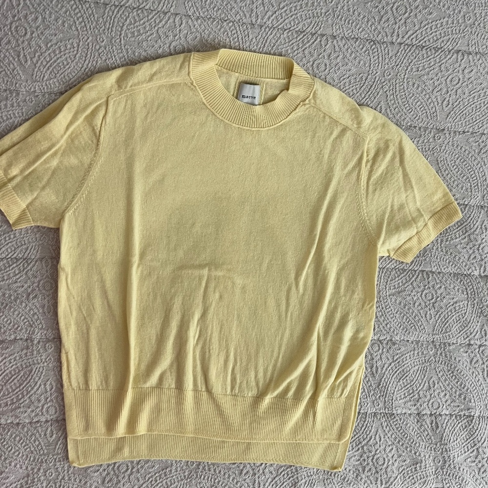 Maeve Short - Sleeve Boxy Merino Sweater
